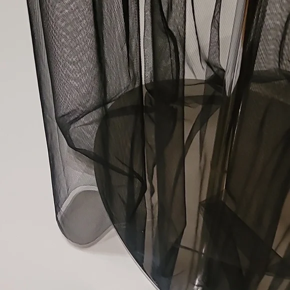 Ten Sixty Sherman black tulle floor length skirt. Size L - Picture 4 of 7